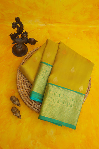 Venkatagiri Silk Lime Green Saree