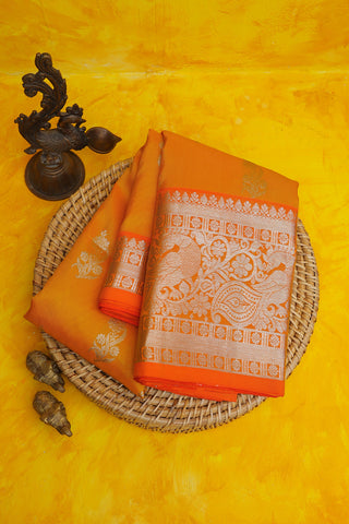 Venkatagiri Silk Mustard Saree