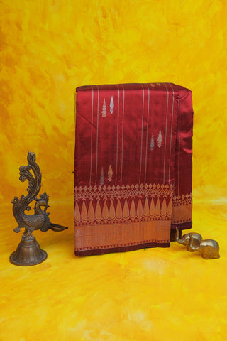 Banarasi Silk Maroon Saree