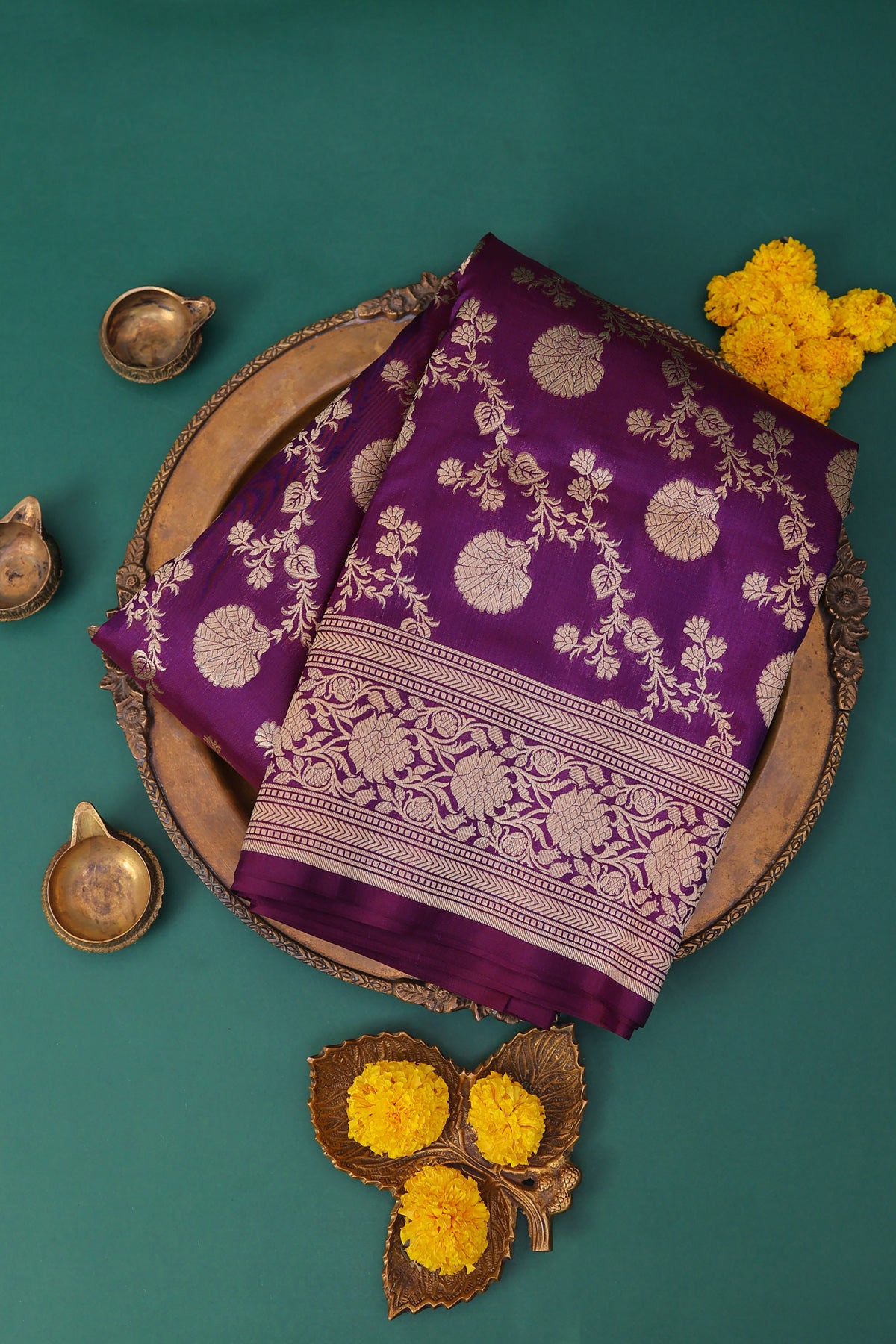 Banarasi Silk Purple Saree