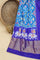 Ikat Silk Sky Blue Saree