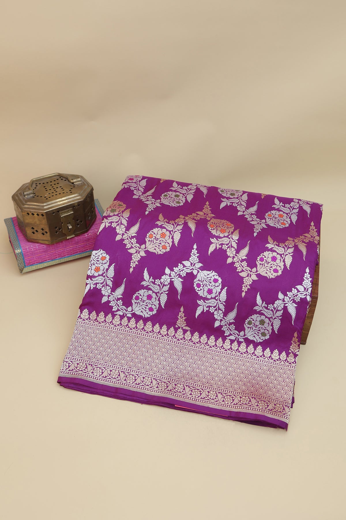 Banarasi Silk Purple Saree