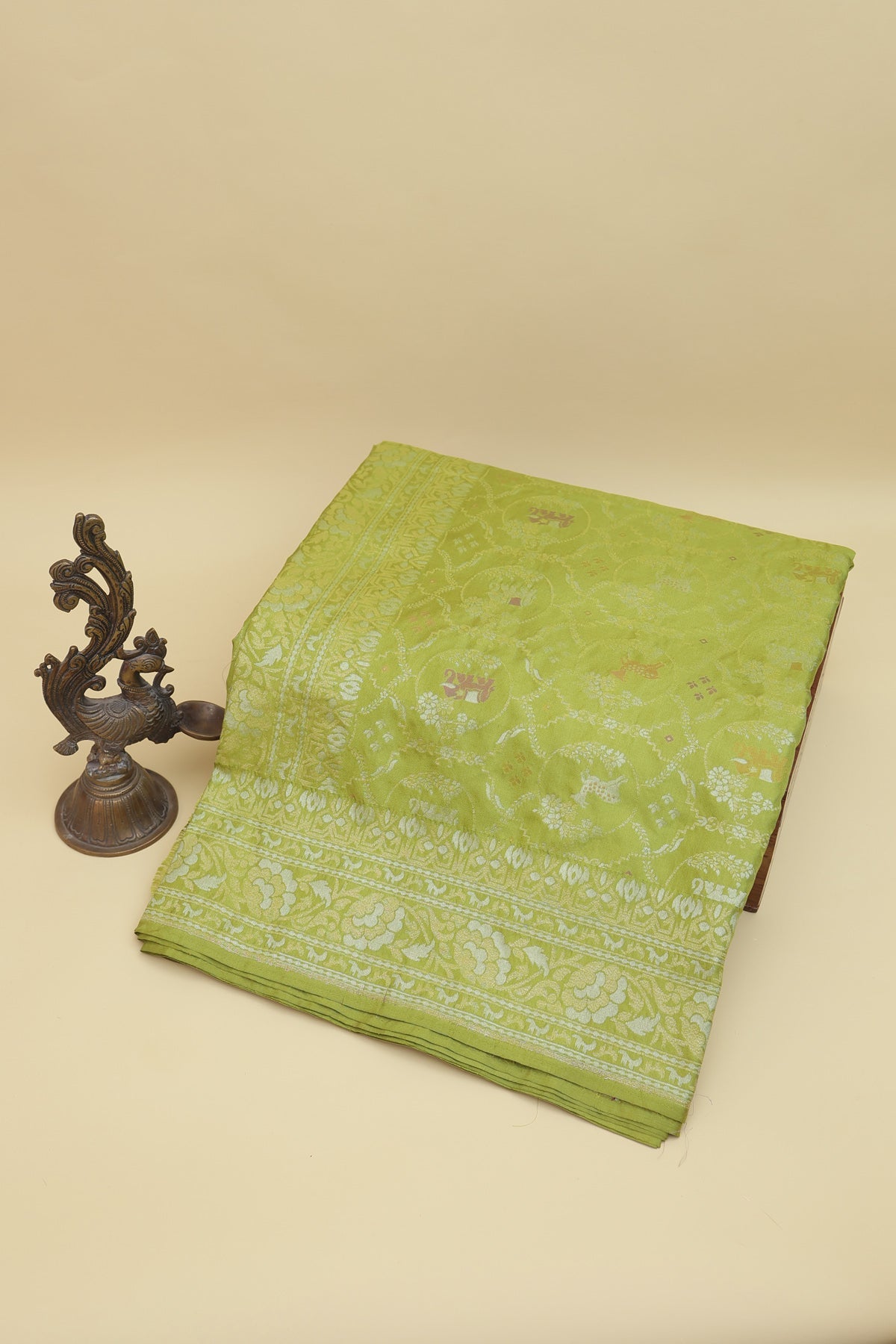 Banarasi Silk Mehendi Green Saree