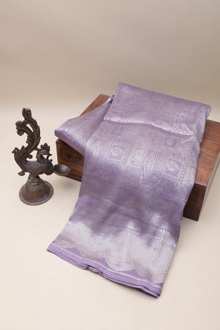 Banarasi Tussar Lavender Saree