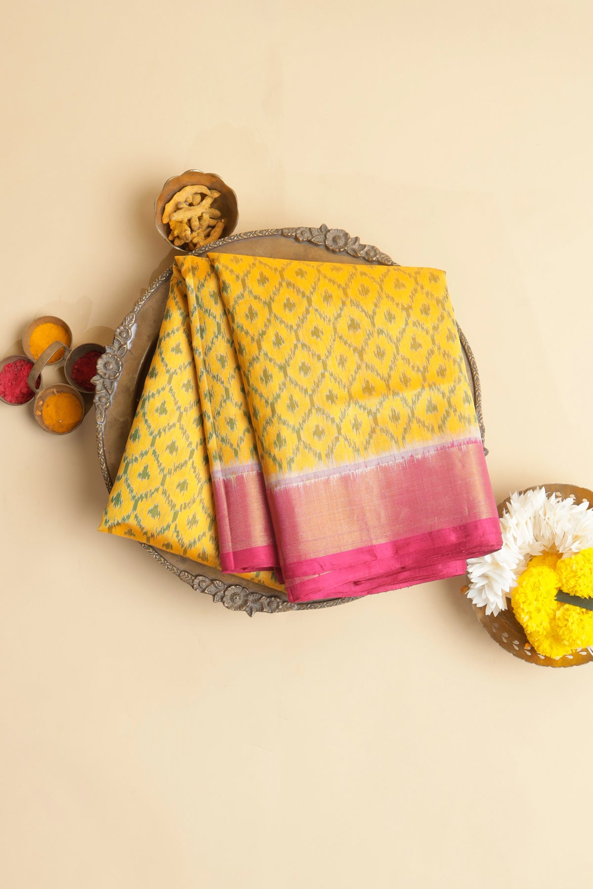 Patola Silk Yellow Saree