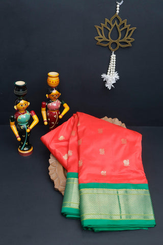 Narayanpet Silk Red Saree