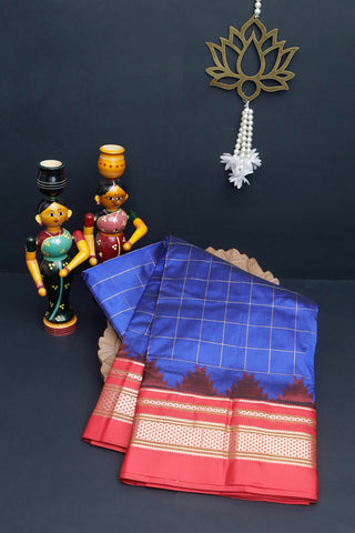 Narayanpet Silk Royal Blue Saree