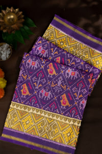 Patola Purple Silk Saree