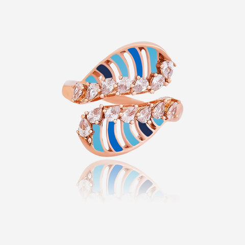 Meenakari Zircon Finger Ring 169785