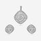Zircon Pendant Earring 195230