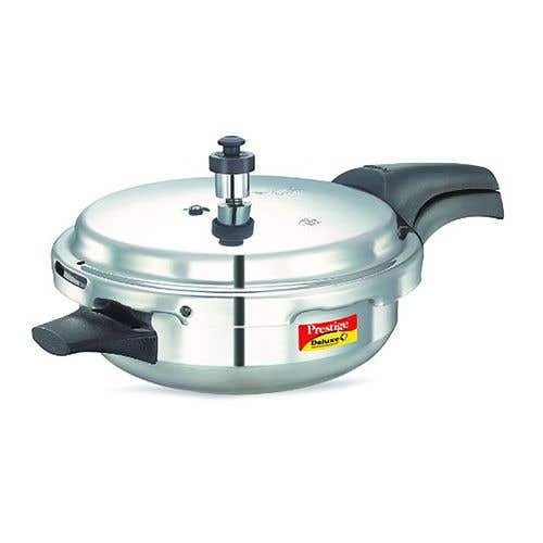 Prestige Deluxe Plus Aluminium Outer Lid Pressure Pan, Silver