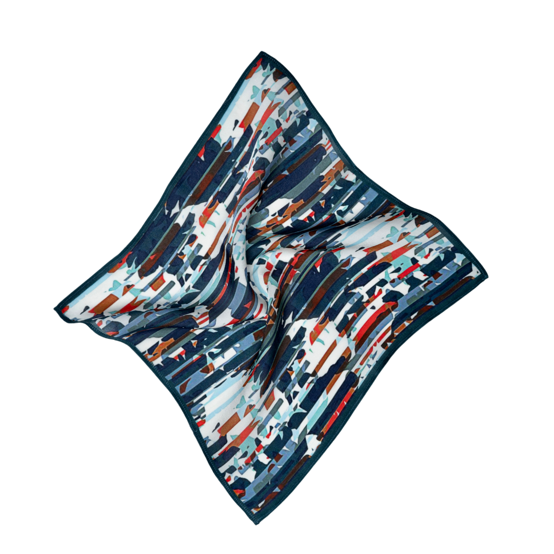 Palmyar Abstract Pattern Silk Pocket Square