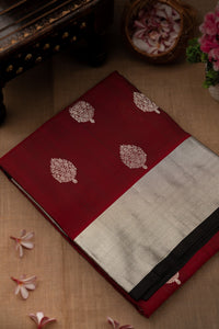 Mandir Brown & Silver Uppada Buttis Saree