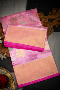 Varamahalakshmi Baby Pink & Pink Venkatagiri Motifs Saree